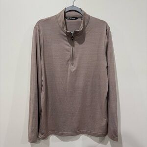 Travis Mathew Size Medium Quarter Zip Brown Pullover Golf Office Work